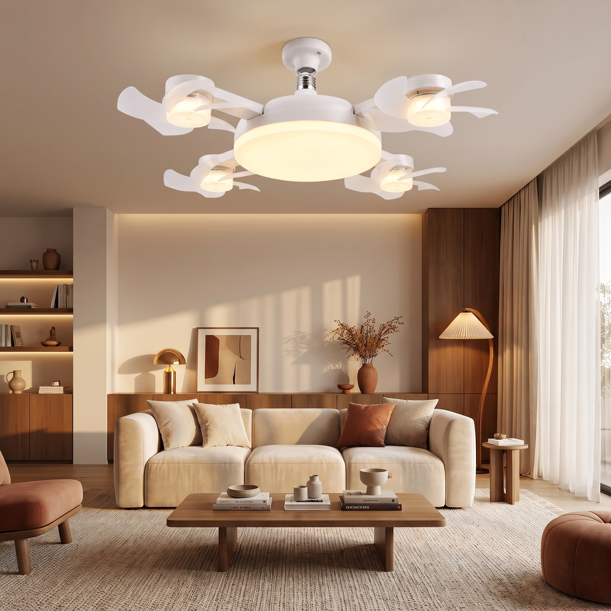 Ventilateur de Plafond LED avec Télécommande