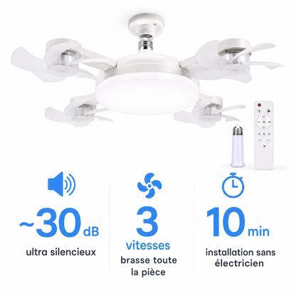 Ventilateur de Plafond LED avec Télécommande