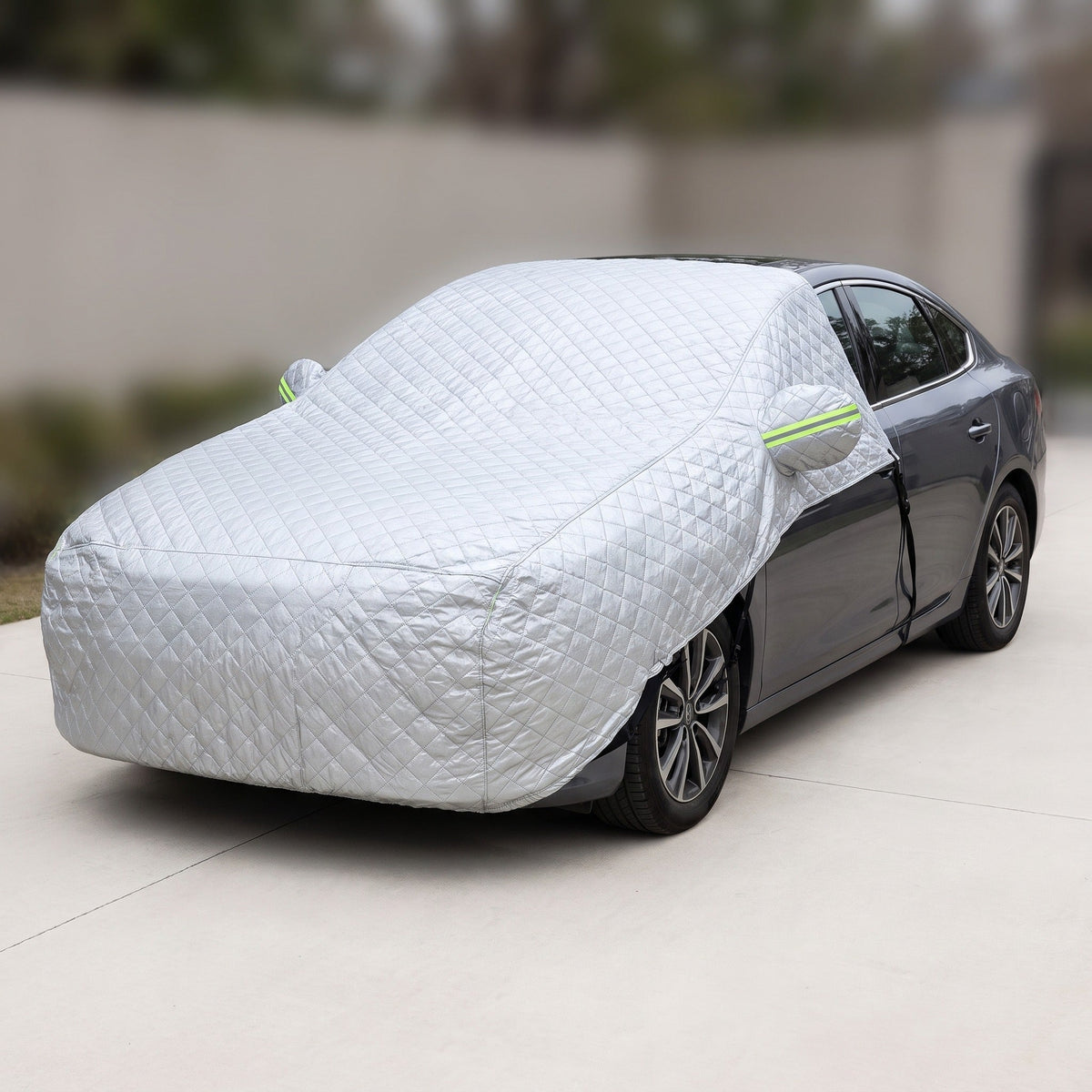 FrostGuard Half Car Cover — Windshield, Hood and Mirrors
